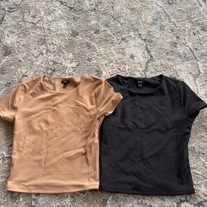 Express Black and Tan Short Sleeve Tees